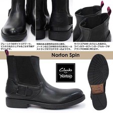 Botte Biker Chelsea Clarks & Norton Noire Norton Spin UK 7, 8, 9, 10, 11 G