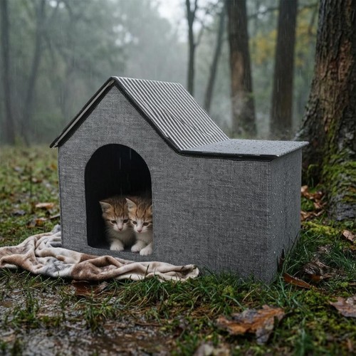Cabane chat pliable lavable - chat,