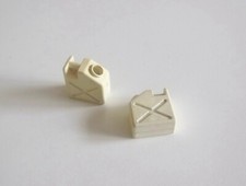 PLAYMOBIL (P2c01) SAFARI - Lot 2 Jerrican Bidon Essence Blanc 3528 3532 Jaunis