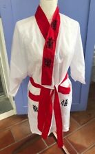 HEALTH CHINE - DEGUISEMENT ASIATIQUE "KIMONO BLANC ET BORDURE ROUGE" TAILLE L 
