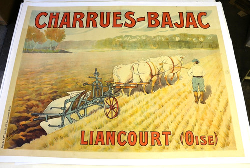Affiche agricole 1900 - agricole, charrues