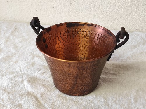 Ancien seau cuivre cm de - en, 16