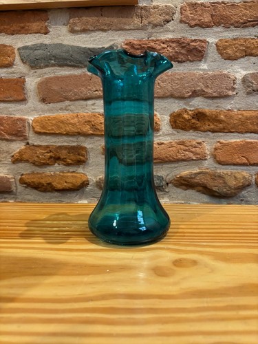 Vase verre ancien bleu - ancien, vert