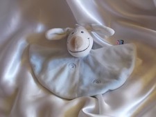 Doudou chien bleu, spirales, demi-cercle, Sucre d'Orge