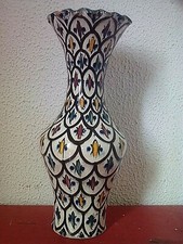 ANCIEN VINTAGE TRÈS BEAU VASE EN CÉRAMIQUE 1930-1950 SIGNATURE DESSOUS