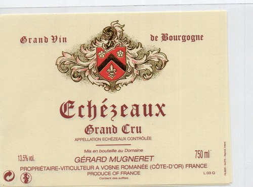 Bourgogne etiquette echezeaux - bourgogne,