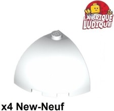 Lego 4x brique ronde brick round corner 3x3x2 dome top blanc/white 88293 NEUF