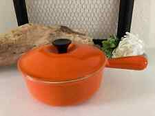 29 ⚜️ Ancienne Casserole Poêle Le Creuset 20 en Fonte Émaillée Orange