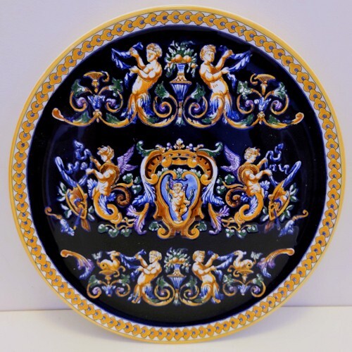 Grand plat faience gien - plat,