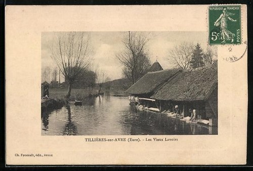 Cpa tillieres sur avre - cpa, les