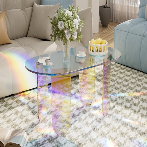 Oval rainbow iridescent - oval,