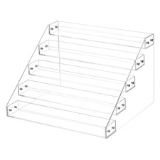 Acrylique Épices Rack, 5 Tier
