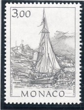  TIMBRE DE MONACO N° 1837 ** / VUES DU VIEUX MONACO / VOILIER