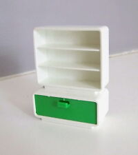 PLAYMOBIL (R427) GARDERIE - Armoire Etagère Verte & Blanche 3417 Vintage
