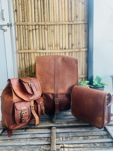 Véritable sac dos - véritable, cuir