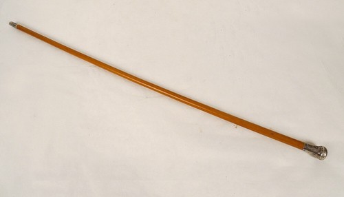 Canne ancienne bois - , pommeau