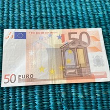 Billet de 50 euros 2002 Rare-Très bon État - signé Jean Claude Trichet Série S.