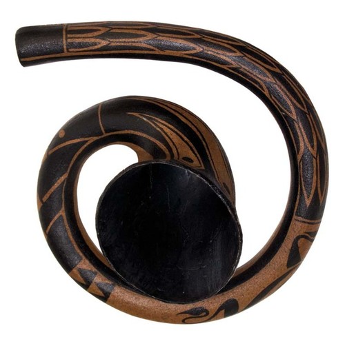 Baked wood didgehorn maori - baked,