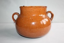 Grand pot à anses  en poterie  provençale signée B. Hugues Vallauris 