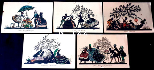821 122 lot 5 cartes - ,