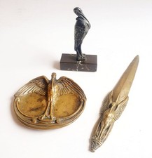 Maurice FRECOURT Ensemble de bureau 3 Sceau à cacheter Vide-Poches Coupe-papier