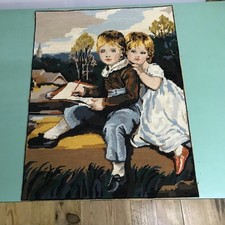 VTG DMC Tapisserie Enfants Bowden John Hoppner Canevas Terminé France 50x66 cm