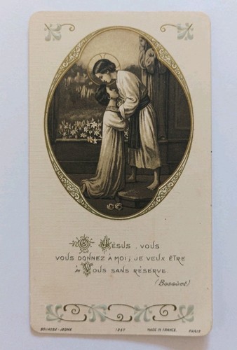Ancienne image pieuse - , souvenir