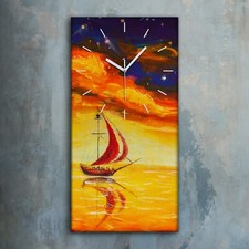 Horloge murale sur toile 30x60