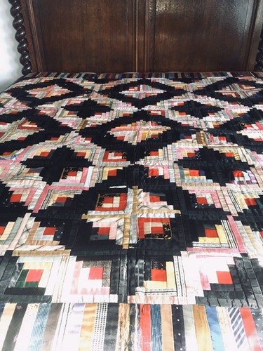 Antique log cabin silk - log,