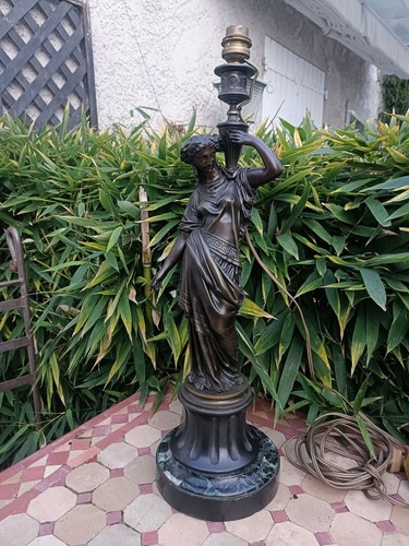 Sculpture bronze lampe de - bronze, ,