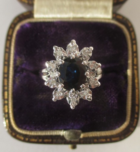 Superbe bague pompadour saphir - superbe,