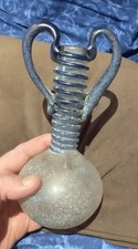 vase verre bleu et Blanc