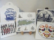 Vintage Ceramic Tile Souvenir New Orleans Decorative Mardi Gras Tile Home Decor