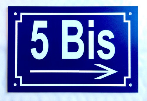 Plaque pvc numero rue de - pvc,
