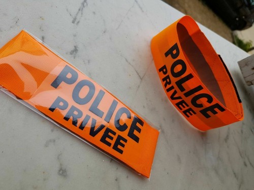 Brassard tissu orange - orange, police