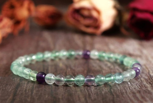 Bracelet perles fluorite en - perles,