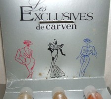 Carven par Kiraz Dépliant publicitaire 1965 24x15cm avec Pochettes Parfumées