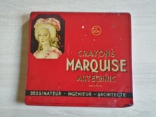 boite ancienne en fer crayons Marquise
