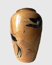 Beau Grand Vase Ancien Signé