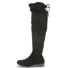 BOTTE HAUTE CUISSARDE daim élastique confortable patit talon T38