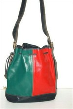 RUSSELL NASH Sac Seau Vintage Cuir Quadricolore Bandoulière TTBE