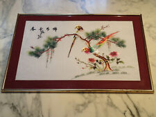 GRANDE BRODERIE EN SOIE ASIE