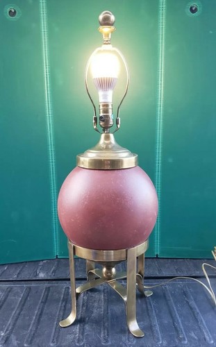 Lampe table vintage - de, rouge