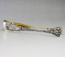 Pince à sucre en argent massif minerve et vermeil  Orfèvre Soufflot Henri XIX e