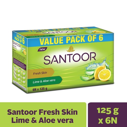 Savon frais santoor aloe 125 - savon, aloe,