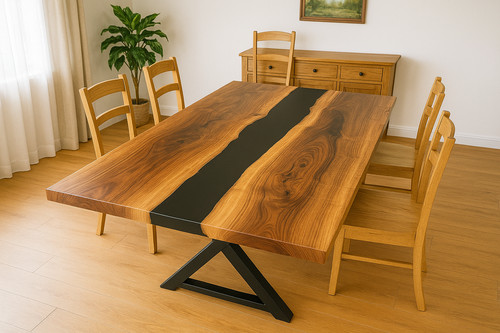 Table résine live edge - table,