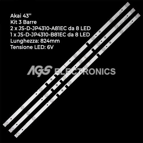 Kit bars bande tv - bande, led