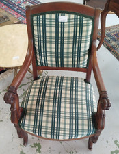 Fauteuil XIXeme Tissu Restauré Restauration Bois Sculpté 18MAG 03/04