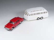 NOREV - 99 - Lancia Flaminia et Caravane Hénon - Rouge foncé - 1/43