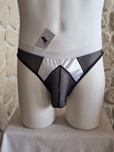 Slip noir blanc pour - et,